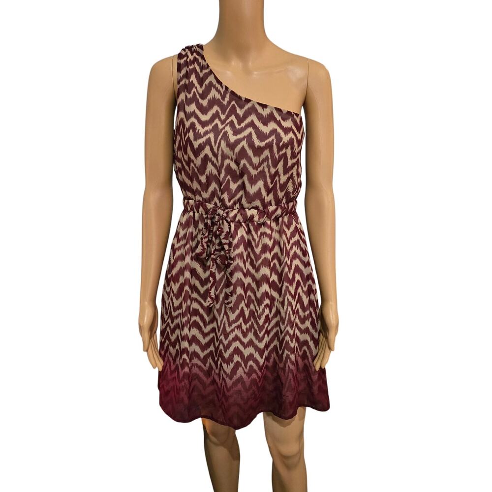 Ophelia One Shoulder Printed Dress Small